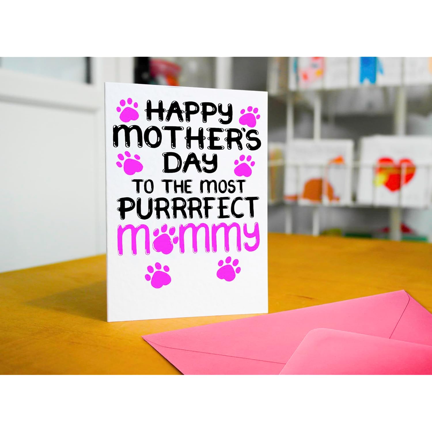 Mother'S Day Card From Cats, Purrrfect Mommy, From Fur Babies, Kittens, Furry Child, Mother Day Gift For Cat Mom, Mammy