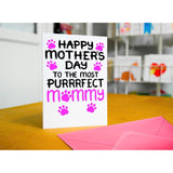 Mother'S Day Card From Cats, Purrrfect Mommy, From Fur Babies, Kittens, Furry Child, Mother Day Gift For Cat Mom, Mammy