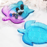 Texture Turtle Tray Resin Mold, Storage Tray Silicone Molds For Epoxy Resin, Creative Marine Animal Container Jewelry Holder Trinket Plate Mold Turtle Concrete Clay Craft Halloween Home Decor