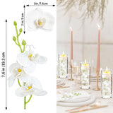 24 Pcs Artificial Flowers For Floating Candles Wedding Centerpiece Mini Orchid Flower Filler Vase Fillers For Wedding Dinning Table Party Home Restaurant Decoration