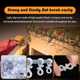 100 Pcs Mini Plastic Gutter Hanging Hooks For Outdoor Christmas Lights, S Clips For Party, Birthday, Wedding Decoration(A)