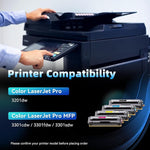 218X Toner, 4-Pack (No Chip) for Color LaserJet Pro 3201/3301 Printers