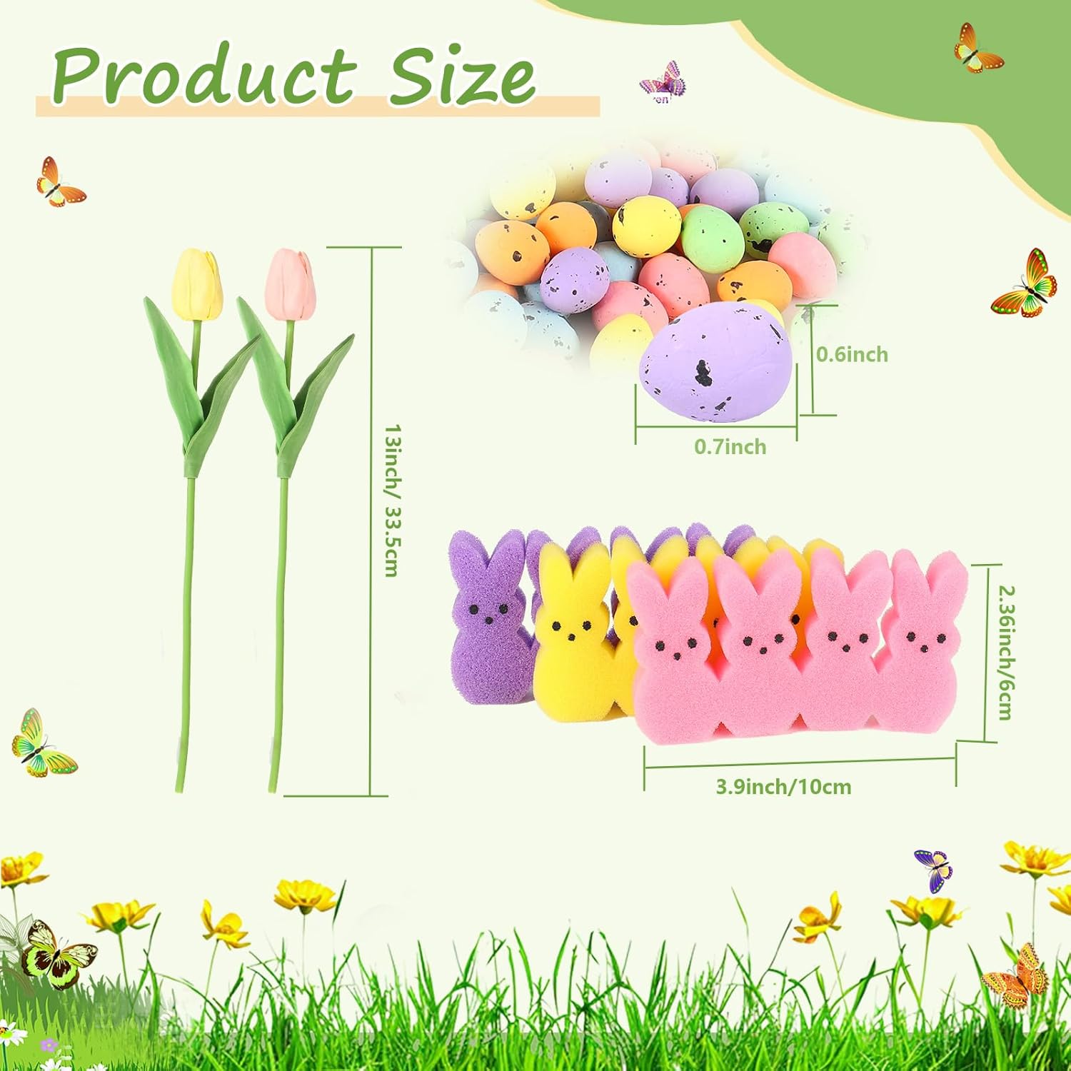 Tulips Vase Filler Set, Table Centerpiece Decor For Home And Kitchen, Home Décor Table Vase Fillers, Floral Arrangement For Party, Dining Table (Easter, Pink)