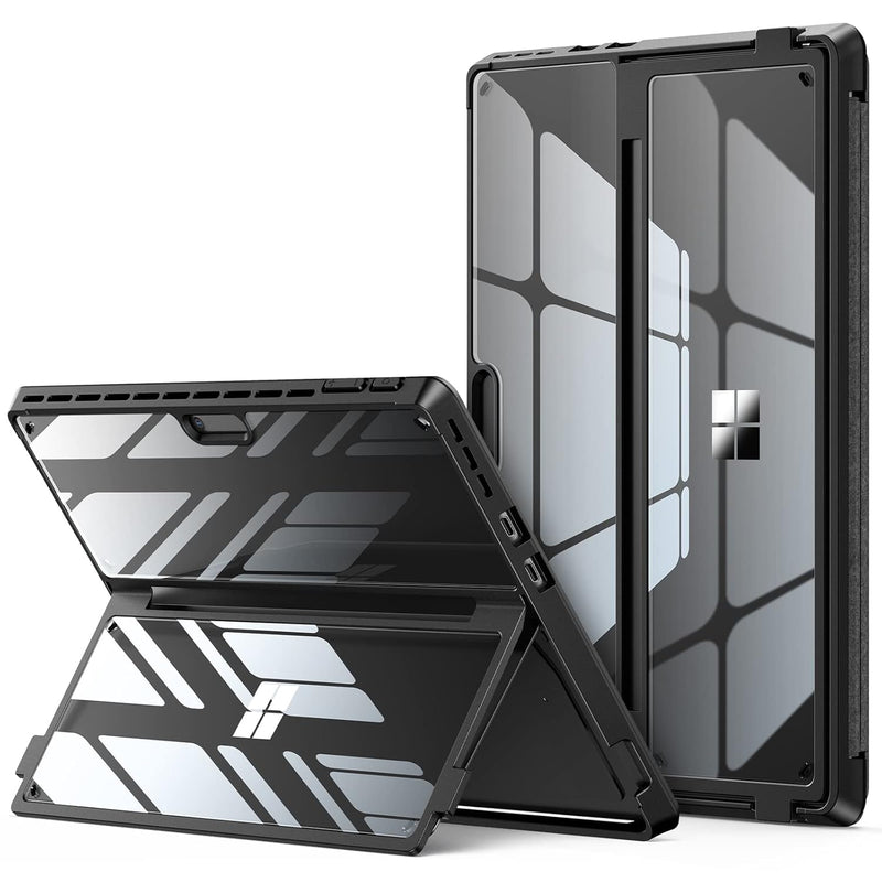 Surface Pro 9 Case, Crystal Clear Multi-Angle Shockproof Cover Compatible With