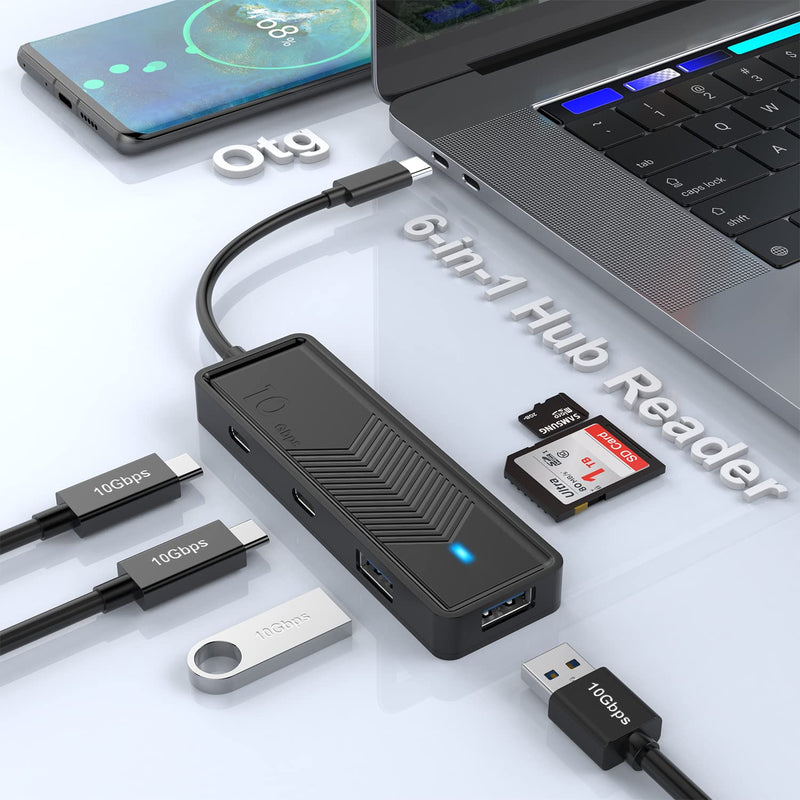 10Gbps Usb C Fast Data Hub With Sd/Tf 10Gbps Usb C Hub 4 Ports 10 Gbps High Sp