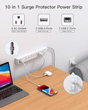 2 Pack Surge Protector Power Strip 12FT Extension Cord with 6 Outlets 4 USB Ports 2 USB C