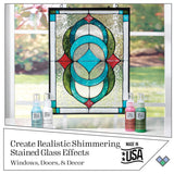 Gallery Glass Green Stained Glass 2 fl oz Brilliant Shimmer Finish Paint, Perfect for Easy to Apply DIY Arts and Crafts, 19689
