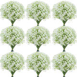 150Pcs Babys Breath Artificial Flowers, Bulk Faux Baby Breath Flower Babys Breaths White Gypsophila Real Touch Wedding Flower Bouquet For Wedding Party Bouquet Garden Home Decor-11.81Inches