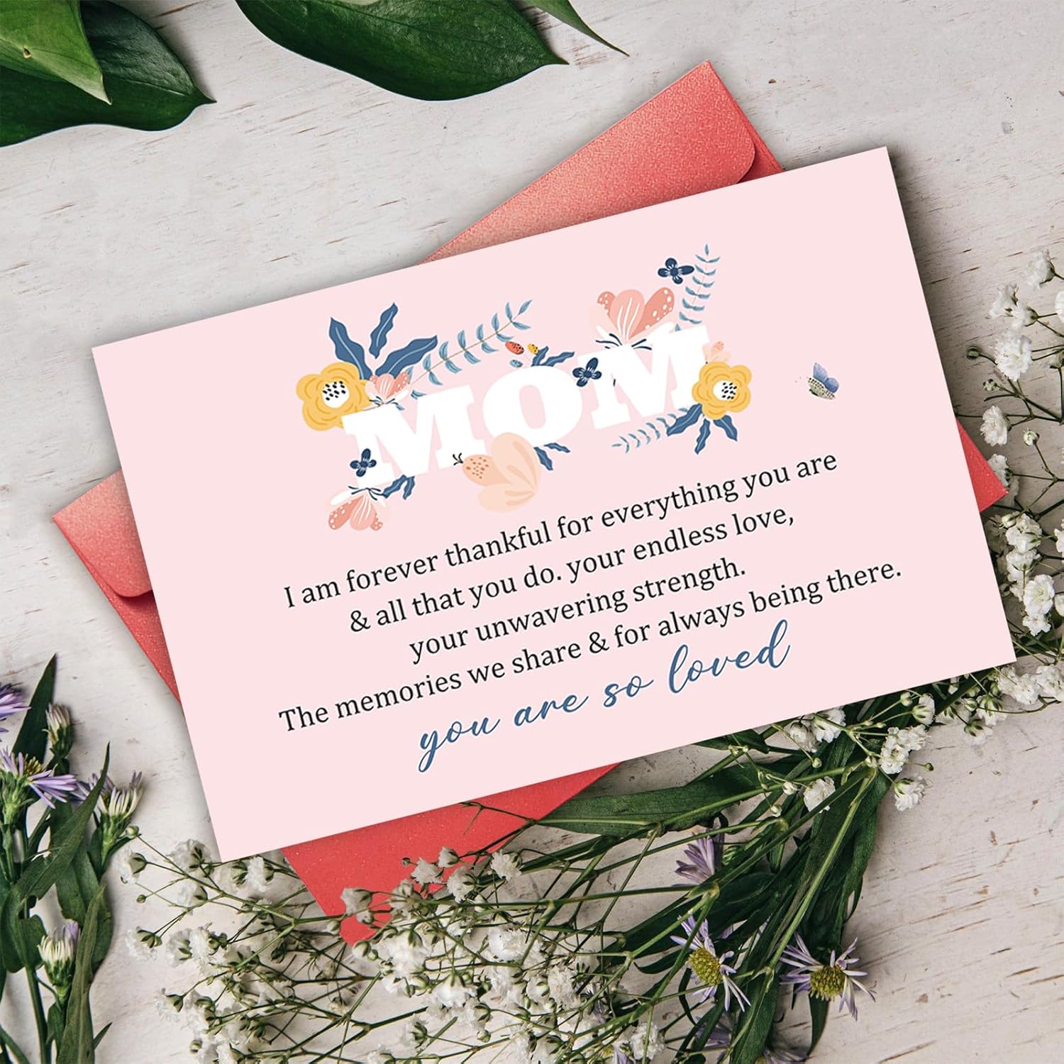 Sentimental Mother’S Day Card For Mom, Funny Love Card For Mother, Birthday Card From Daughter Son, I Am Forever Thankful For Everything You Are & All That You Do