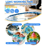 Deep Pour Epoxy Resin 1.5 Gallon Kit, 2:1 Epoxy Resin Deep Pour For 2 To 4'' Pour Molds Craft, Bubble Free & Crystal Clear Resin Casting For River Table Wood Filler Bar Top Preserving Flowers