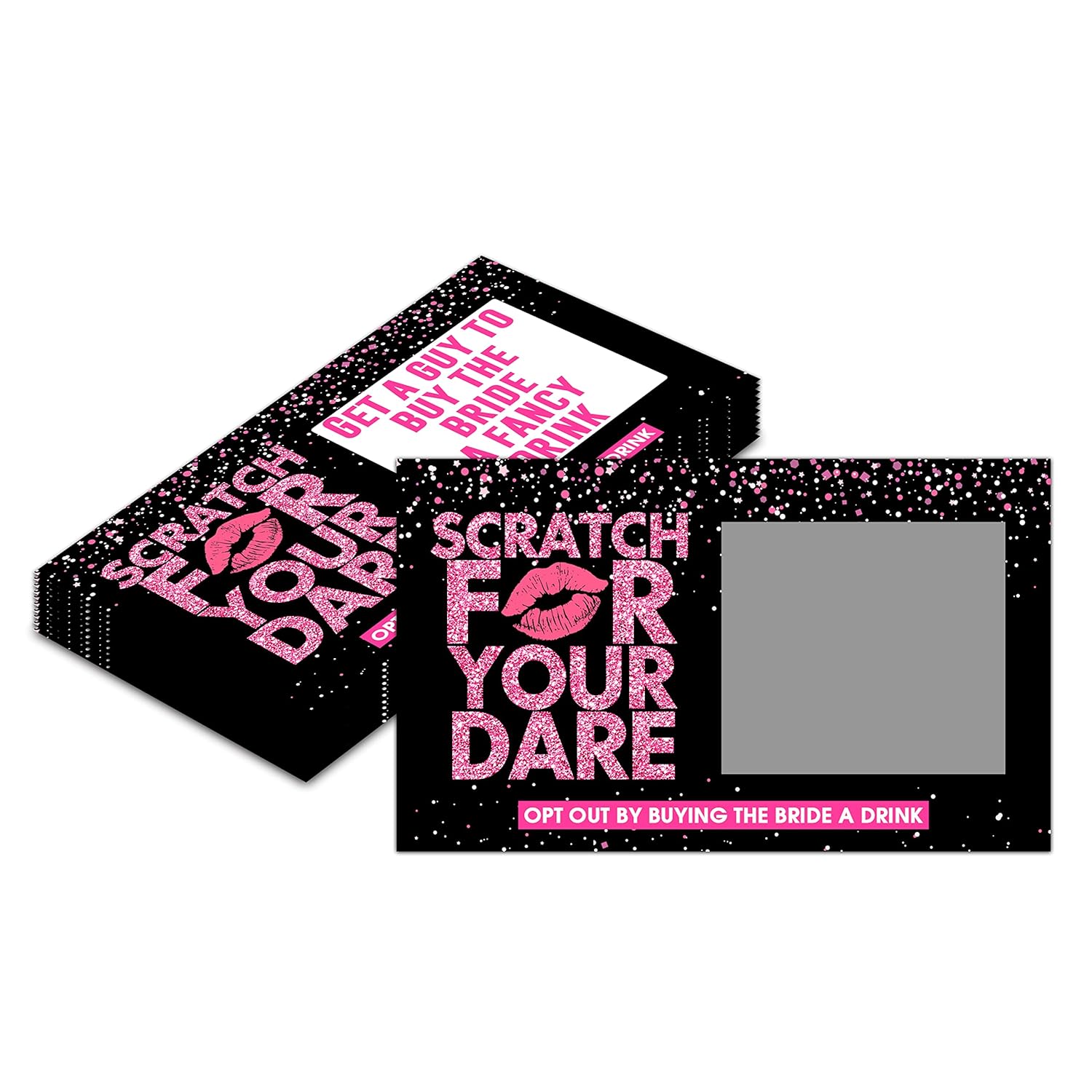 Bachelorette Dare Card Party Games, Rose Gold Bridal Shower Scratch Off Game Dare Card, Girls Night Out Activity, Wedding Party/ Engagement Party/ Bride Shower Supplies Decorations– 40 Cards(A02)