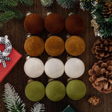 12 Pcs Velvet Glass Christmas Ornament Place Card Holders With 18 Pcs Name Place Cards 1.57 Inch Glass Ball Table Sign Photo Picture Number Stand For Xmas Table Setting Holiday Party Decor