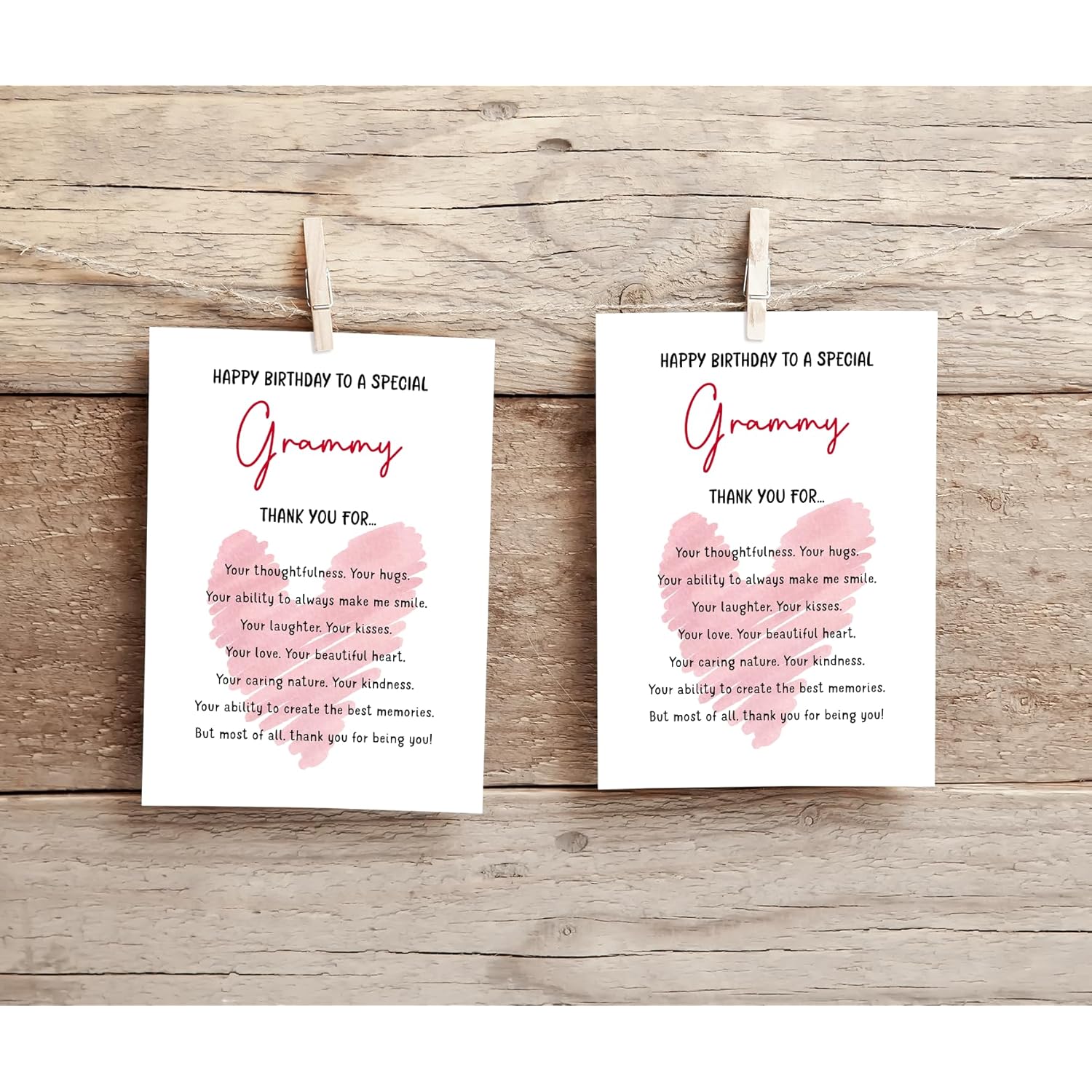 Happy Birthday To A Special Grammy Card - Thank You - Birthday - Sweet Greeting - Cute Card For Grammy