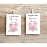 Happy Birthday To A Special Grammy Card - Thank You - Birthday - Sweet Greeting - Cute Card For Grammy