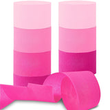 Pink Streamers Party Decorations, 8 Rolls Pink Crepe Paper Streamers For Bachelorette Bridal Shower Baby Shower Wedding Valentine'S Day Birthday Party Decorations, 656Ft