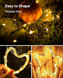 6 Pack Battery Operated Fairy Lights 7FT 20 LED Warm White Copper Wire Twinkle String Lights for Mason Jars Wedding Party Christmas DIY Centerpiece Decor