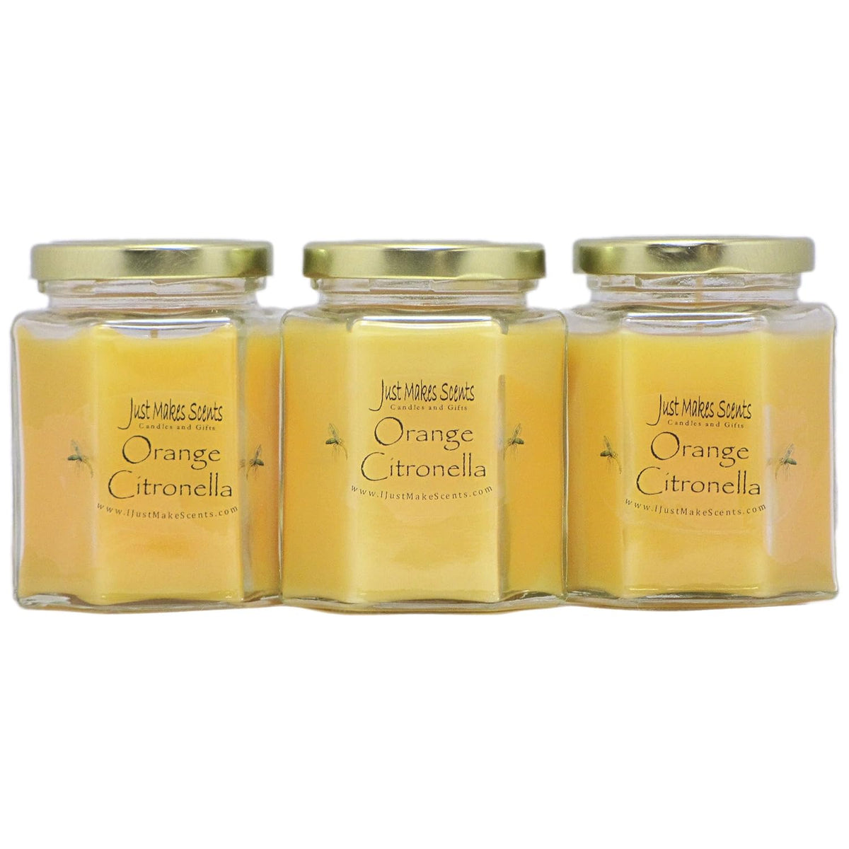 Orange Citronella Scented Blended Soy Candle For Indoor Use By (Orange Citronella 3-Pack)