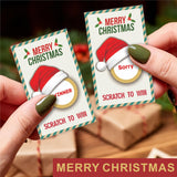 Merry Christmas Scratch Off Cards With Stickers - Santa Hat Scratch To Win Game Cards - 40Pcs Lottery Game Cards For Group Kids & Adult Prizes Activity - A08
