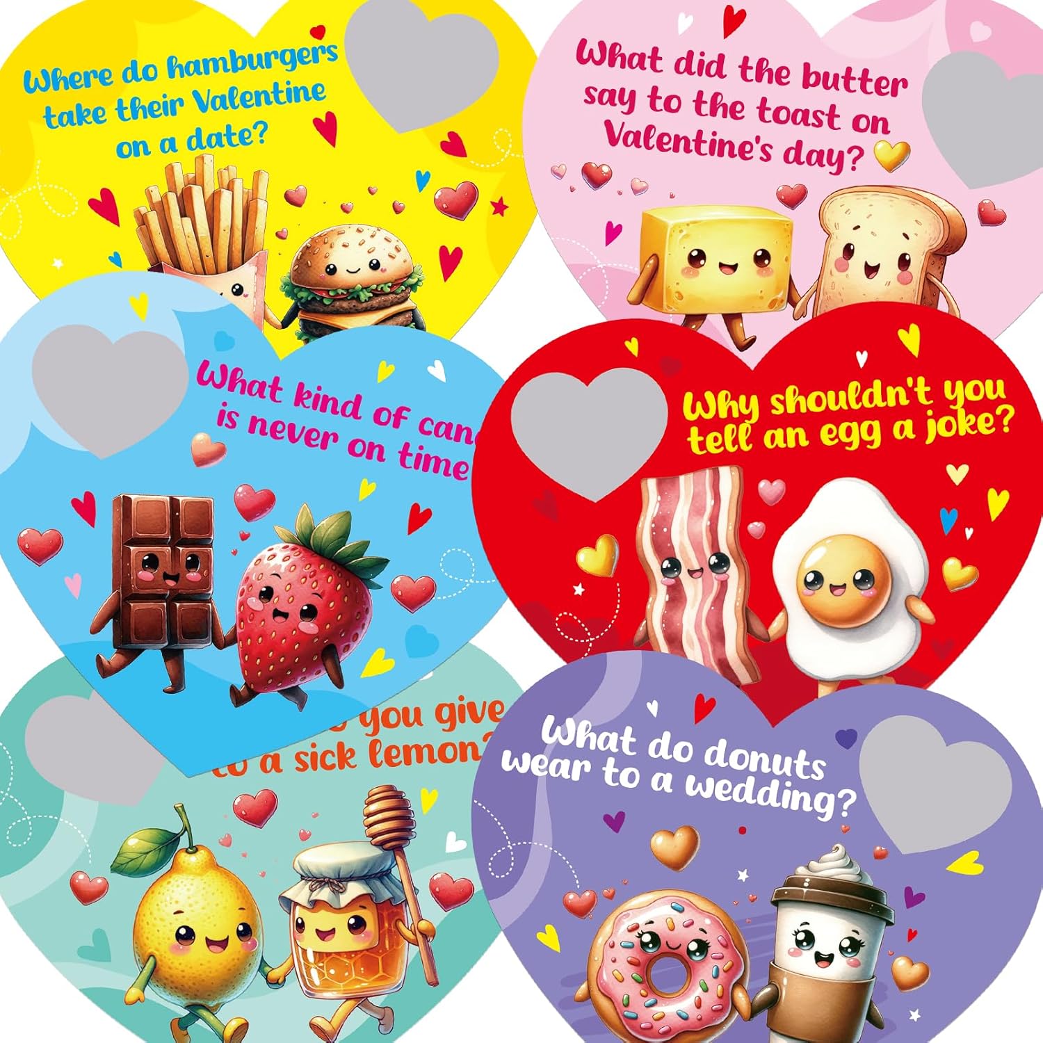 Valentines Day Cards Scratch Off Jokes For Kids Funny Notes With Envelopes For School Classroom Valentine Exchange Supplies 36Pcs
