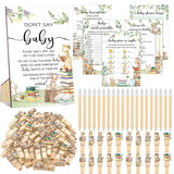 321 Pcs Storybook Baby Shower Decorations Supplies Book Baby Shower Games Bingo Price Scramble Don'T Say The Word Who Mom Clothespin For Book Theme Gender Reveal Party Decorations