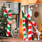 2 Pcs 54 Inch Inflatable Christmas Decorations Blow Up Candy Cane Ornaments, Jumbo Candy Christmas Inflatables For Xmas