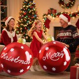 24In Christmas Inflatables Outdoor Christmas Decorations, 2 Pcs Large Christmas Ornaments Hangable Pvc Inflatable Christ