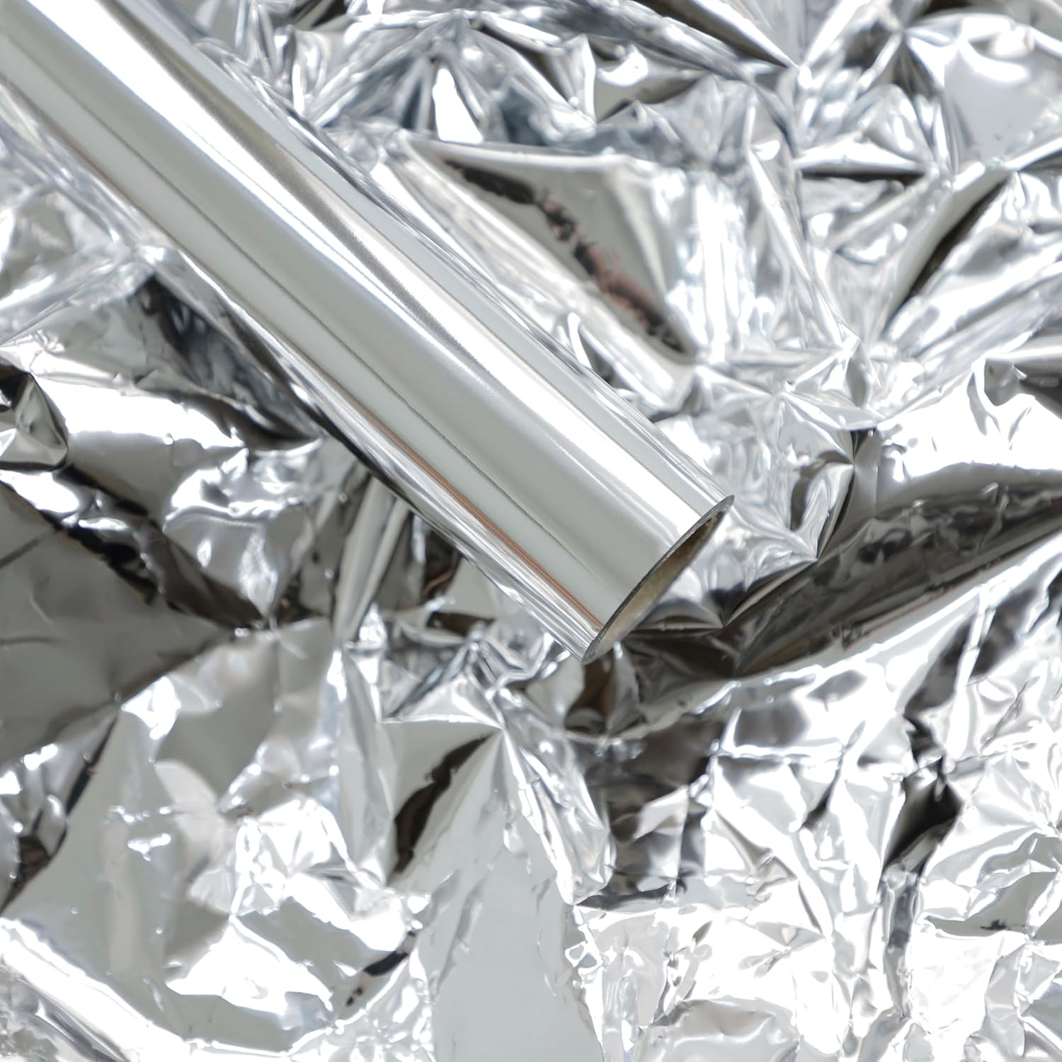 Silver Gift Wrapping Paper Waterproof Bouquet Wrap Mirror Film Korean Style Fresh Flowers Wrapping Paper Christmas, Holiday Diy Deco 22X360 Inches (Silver)