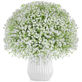 150 Pcs Baby Breath Artificial Flowers Fake White Baby Breath Flower Artificial Bulk Real Touch Faux Gypsophila Bouquet For Wedding Floral Arrangement Centerpieces Table Decoration (White, 150 Pcs)