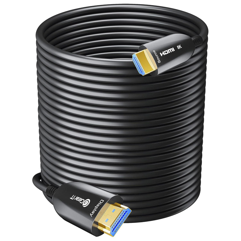 GearIT 8K HDMI Cable Fiber Optic HDMI 2.1 (100ft) Ultra High Speed 48Gbps, Sup