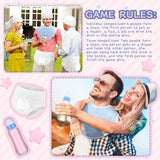 8 Sets Bottle Chug Baby Shower Games Plastic Baby Bottles Bulk Diapers Gender Reveal Games Hat And Adult Bib Race Game Decoration For Girl Adults (Modern Style,Blue)