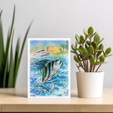 Father'S Day Card - Artful Quilled Card For Dad, Husband, Grandpa (Fishing Lovers)