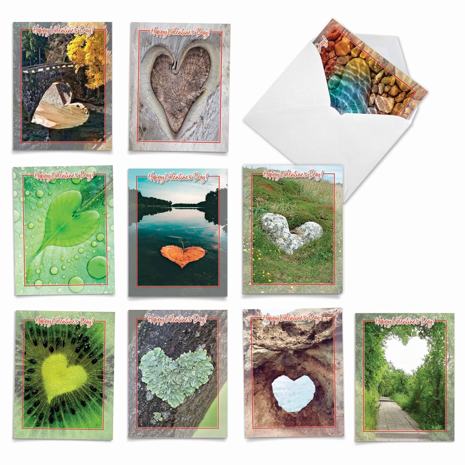 - 10 Boxed Valentine Note Cards With Envelopes - Loving, Heartfelt Assorted Greeting Cards For Valentine'S Day (4 X 5.12 Inch) - Heartscapes Am6838Vdb-B1X10