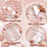 Who Knows The Birthday Girl Best Card Set - 50 Pcs Rose Gold Sprinkles Birthday Party Activity Game With 10 Pre Pointed Pencils For Teen Girls Sweet Sleepover Slumber Party