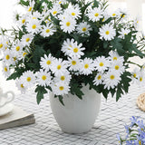 Artificial Daisy Flowers For Outdoor - 2 Bundles White Daisy Flower Bulk, Perfect Decoration For Table Windowsill Porch