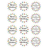 360Pcs Christmas Lights Stickers For Kids, New Year Envelopes Seals Stickers Gift Present Wrap Decoration, 1.5Inch