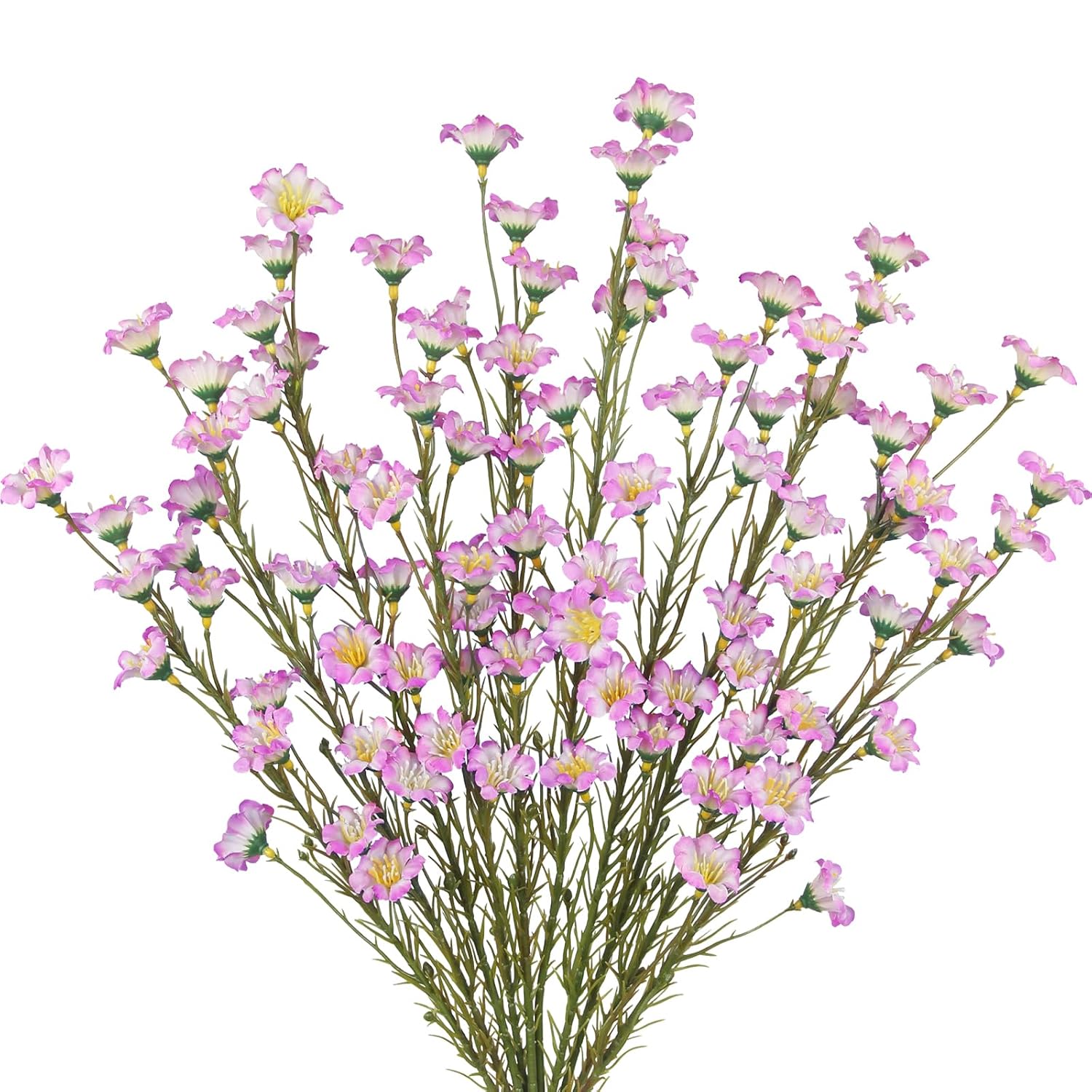 10 Pcs Artificial Wildflowers With Stems Bulk Silk Spring Flowers 21" Fake Forsythia Branches Purple Pink Faux Wildflowers Floral Arrangements For Home Decor Indoor Outdoor Wedding Centerpieces