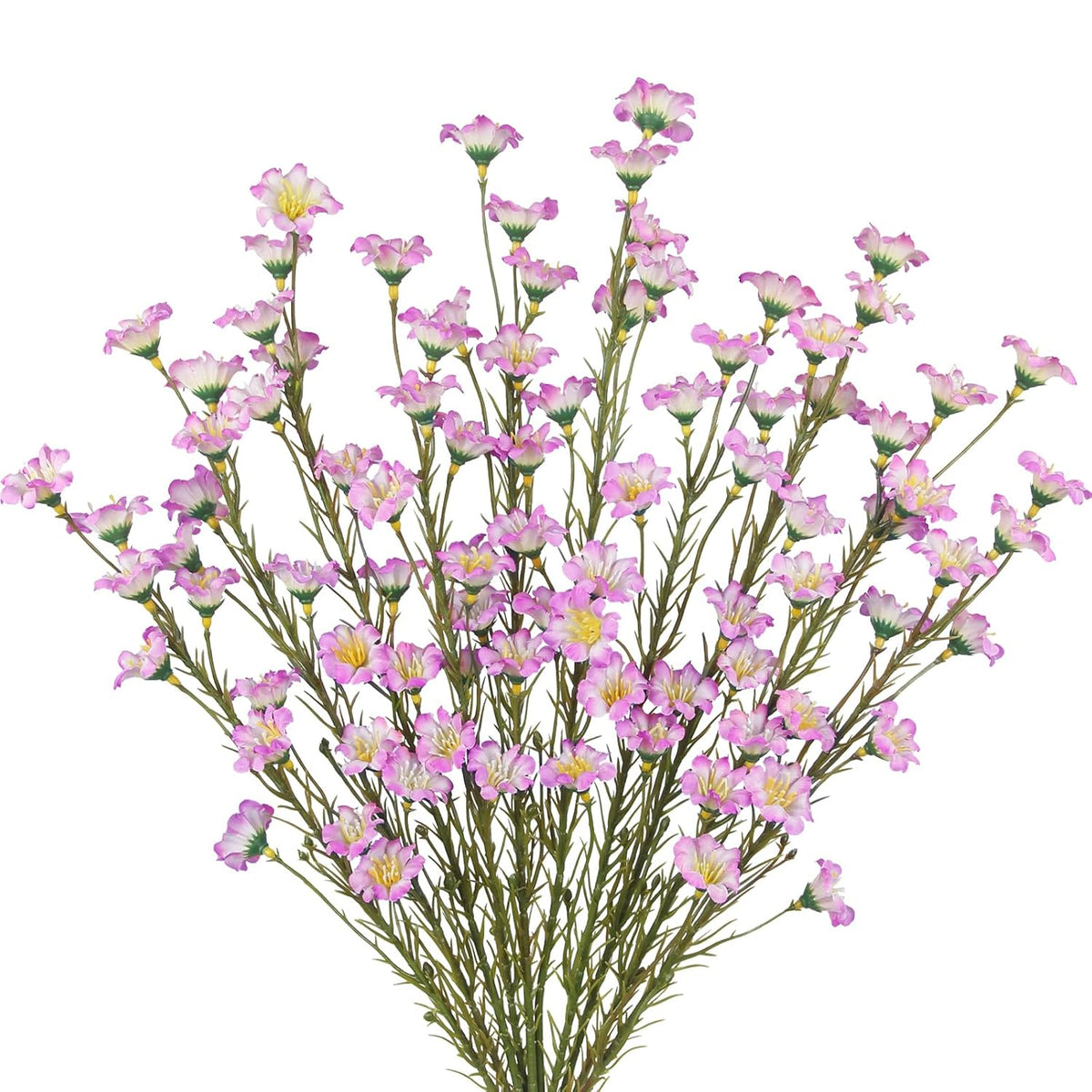 10 Pcs Artificial Wildflowers With Stems Bulk Silk Spring Flowers 21" Fake Forsythia Branches Purple Pink Faux Wildflowers Floral Arrangements For Home Decor Indoor Outdoor Wedding Centerpieces