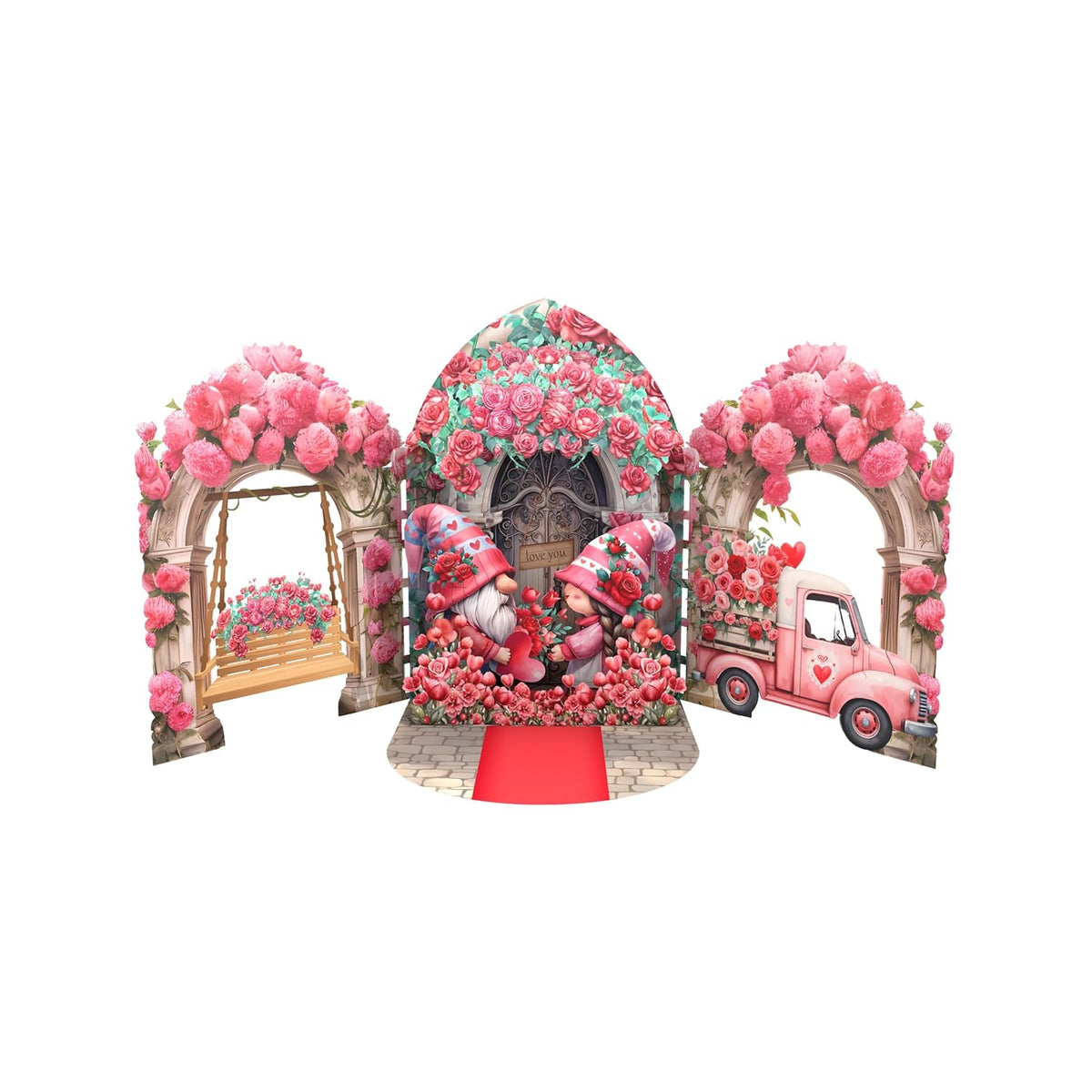 Gnome Pop Up Card, 3D Valentines Card For Her, Him, Pop Up Anniversary Cards For Couple, Valentines Card For Wife, Husband, 6"X 8" Romantic Birthday Cards