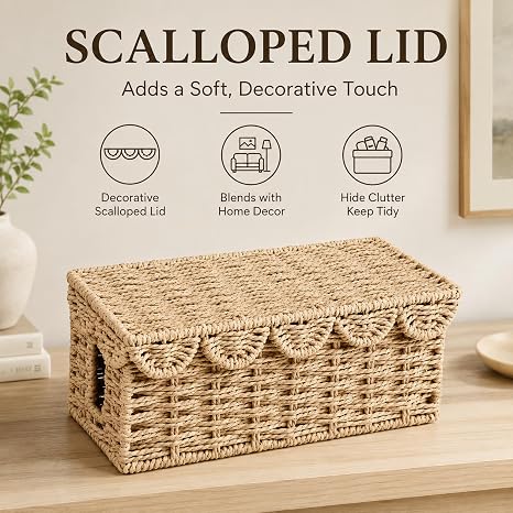 13 Inch Decorative Cable Management Box and Cord Organizer for Home and Living Room