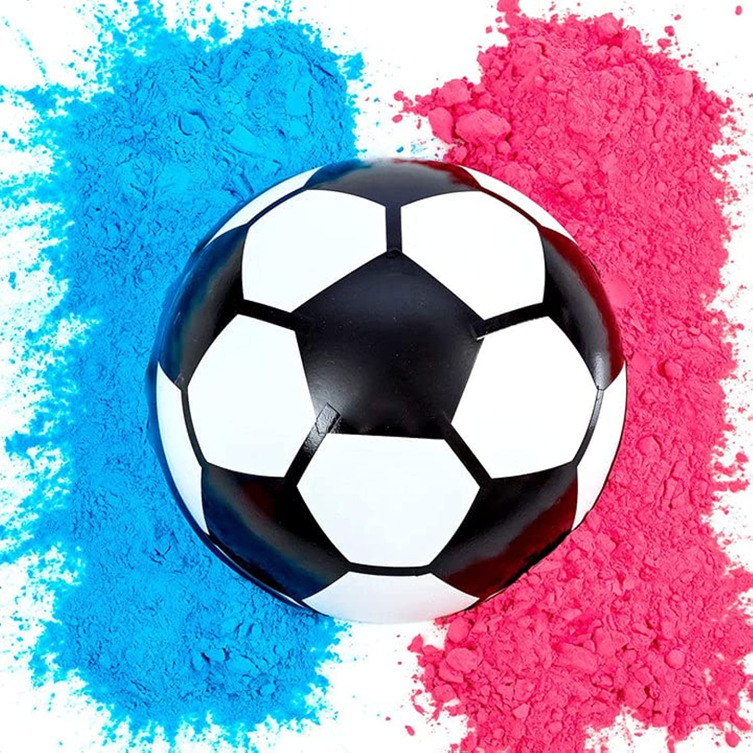 Gender Reveal Soccer Ball | Blue And Pink Powder Kit | Non-Transparent | Gender Reveal Party Baby Shower Supplies