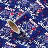 Hockey Birthday Wrapping Paper Roll - Mini Roll - 17 Inch X 16.5 Feet - Happy Birthday Sport Hockey Wrapping Paper For Boys Girls Kids Teens, Sports Party, Team Celebration