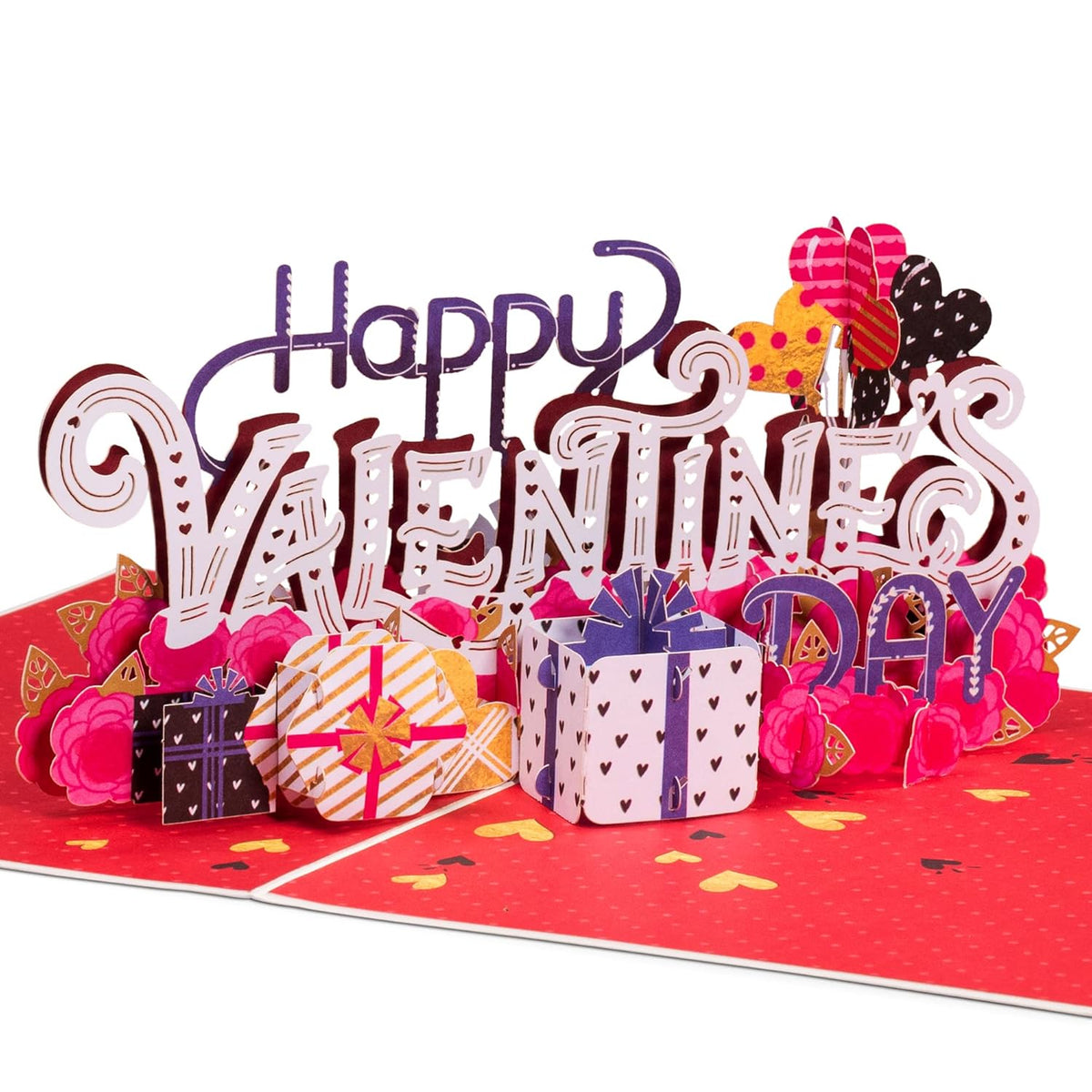 Happy Valentine’S Day Card, 3D Popup Valentine Cards - 5" X 7" Cover - Includes Envelope And Removable Note Card