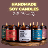 Gifts For Couples - Lavender Vanilla Scented Soy Wax - Gift For Couple Anniversary, Valentines Day, Birthday, Wedding Engagement - Present Idea For Boyfriend, Girlfriend, Husband, Wife, Him And Her