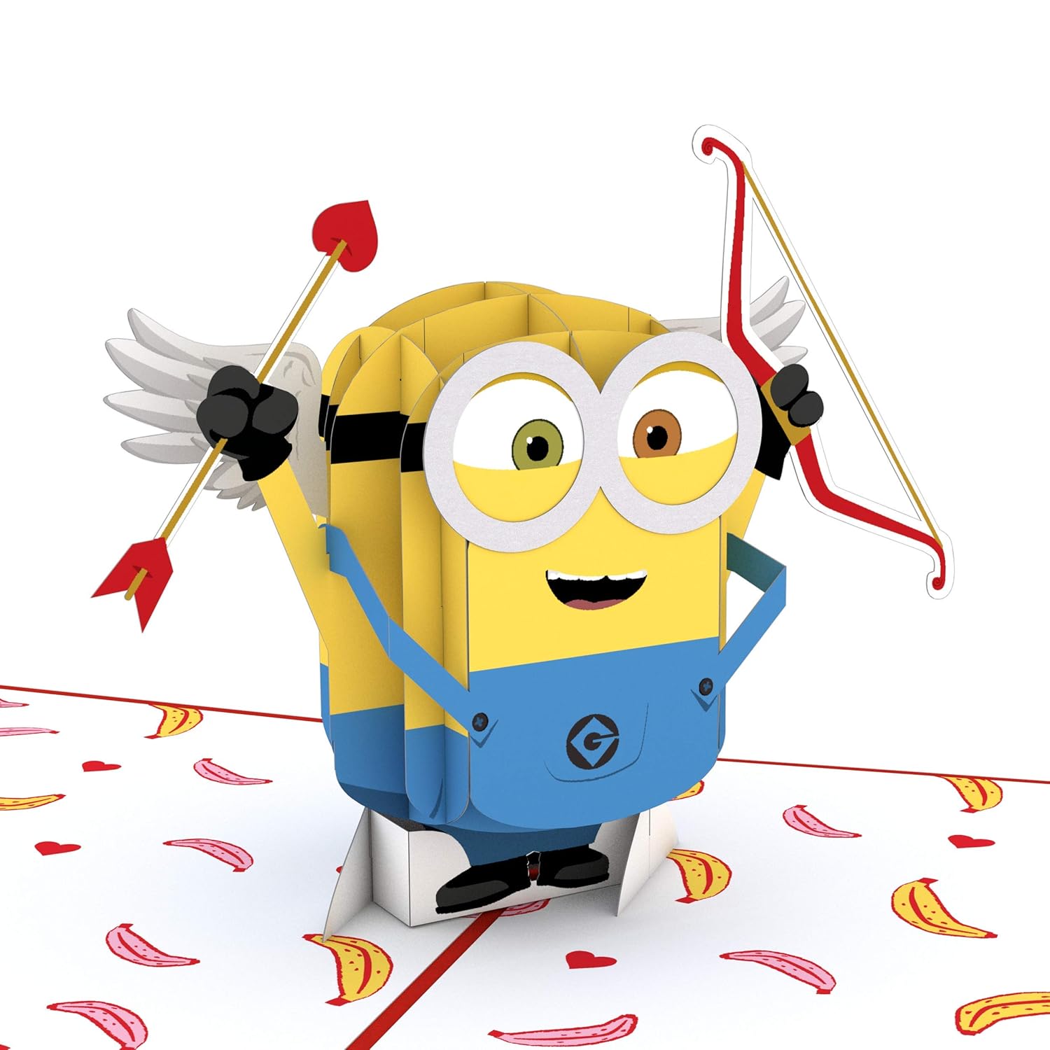 Pop-Up Despicable Me Card - 3D Everyday Love Greeting For Boys, Girls, Men, Women - Bananas For You - 5" X 7" Minions Card - Envelope Included