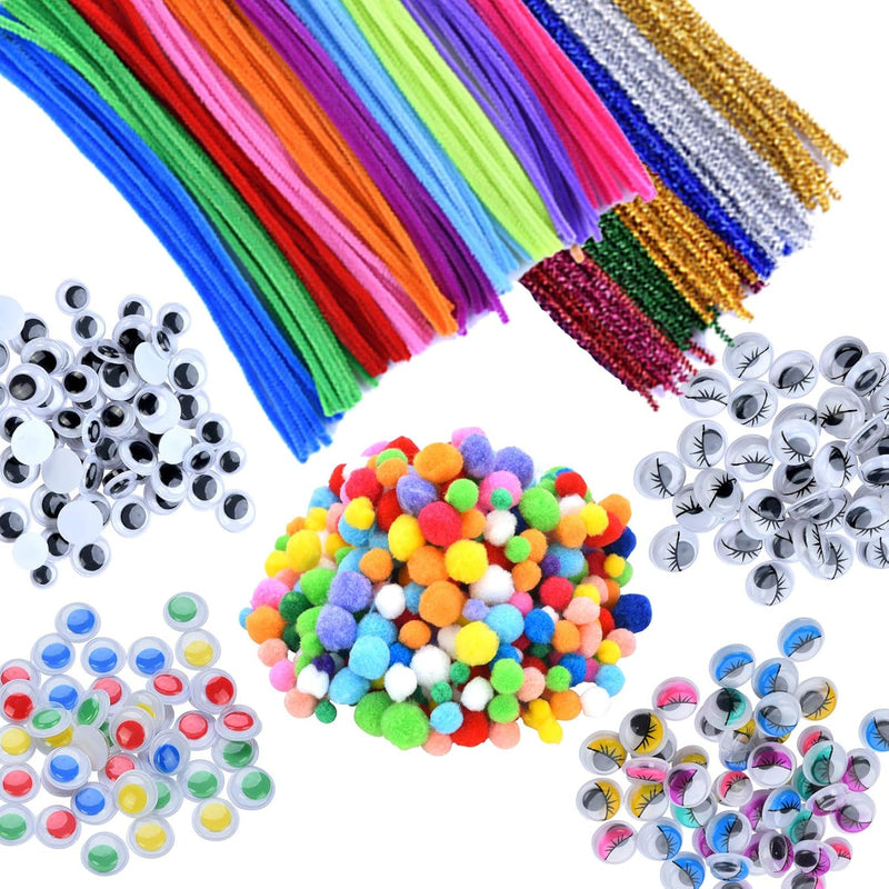 750-Piece Arts & Crafts Supply Set | Includes 150 Multicolor Pipe Cleaners, 30