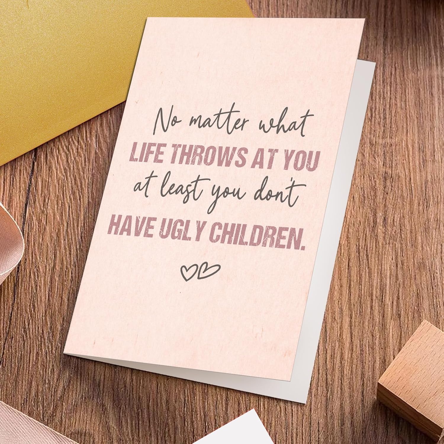 Hilarious Mother'S Day Card For Her, Funny Mother'S Day Gift From Child Kid, Mom Birthday Card, At Least You Don'T Have Ugly Children