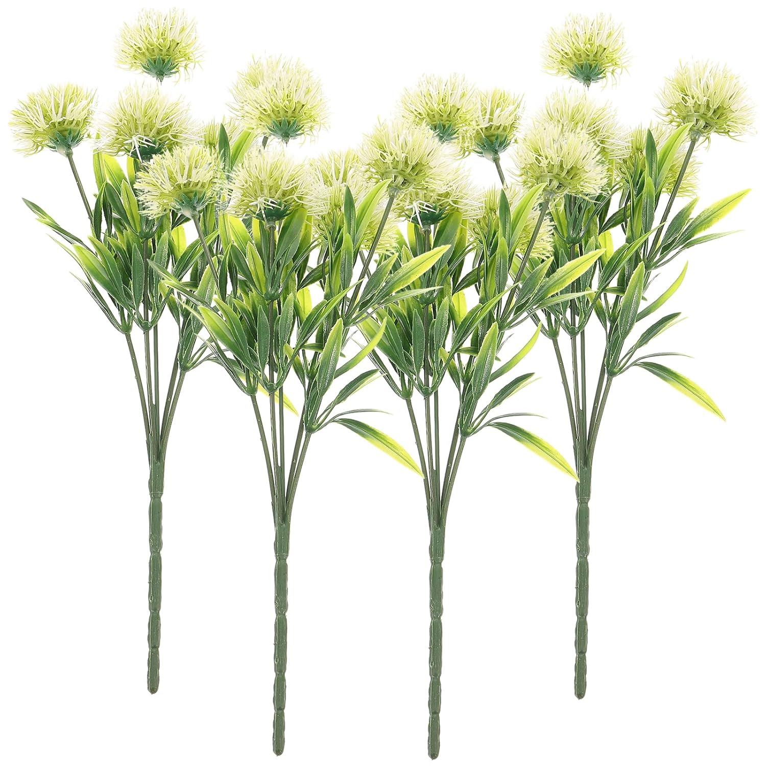4Pcs Simulation Dandelions, 11.8In Artificial Dandelions Fake Dandelion Flowers, Gerbera Flower Ball Artificial Bouquet For Flower Arrangement Home Wedding Party Decoration Garden Balcony