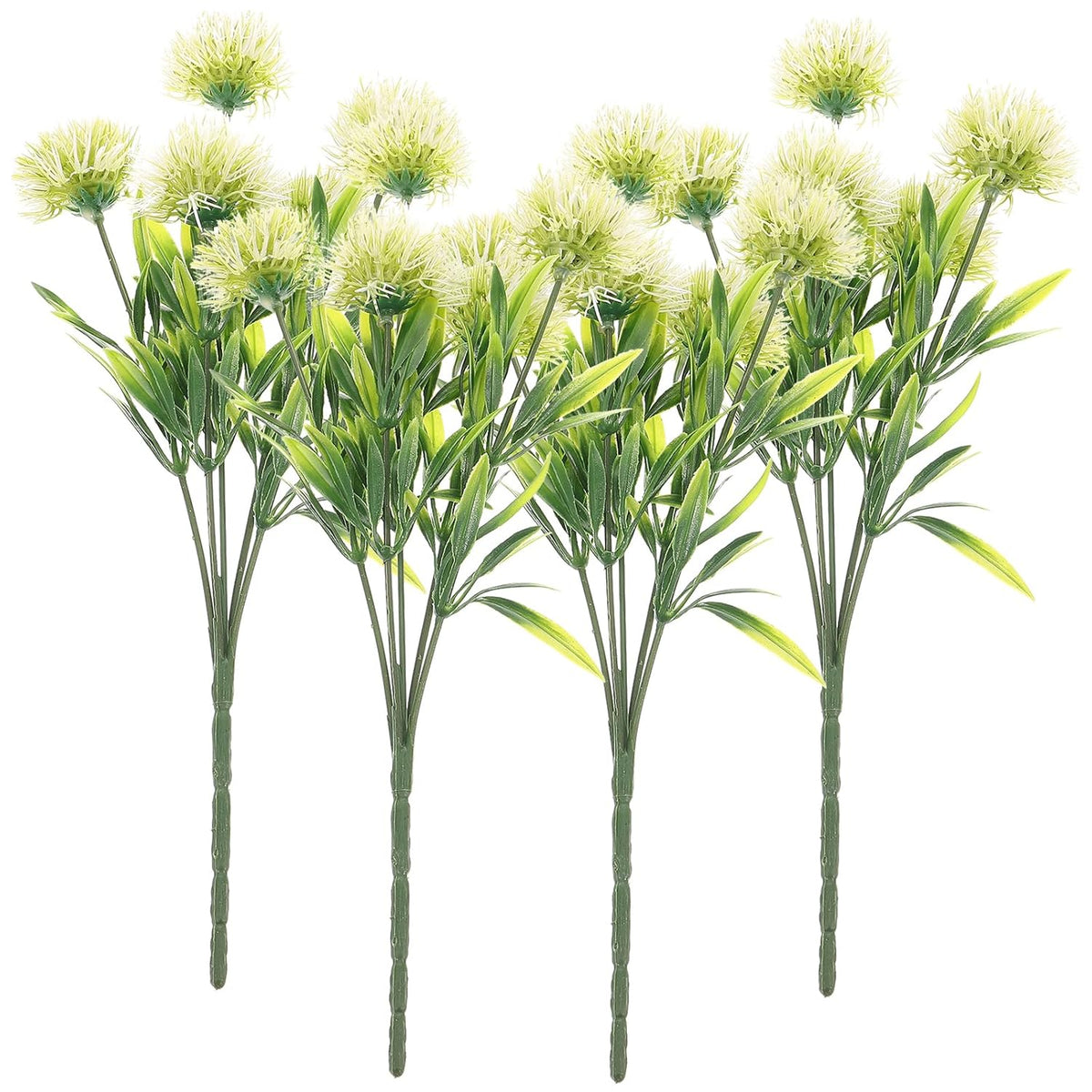 4Pcs Simulation Dandelions, 11.8In Artificial Dandelions Fake Dandelion Flowers, Gerbera Flower Ball Artificial Bouquet For Flower Arrangement Home Wedding Party Decoration Garden Balcony