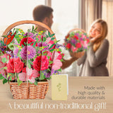 3D Pop Up Flower Bouquet Card - Unique Floral Greeting Card For Birthday, Mother’S Day, Valentines Day, Appreciation, Get Well Soon-3D Paper Flower Bouquet For All Occasions With Note Card & Envelope