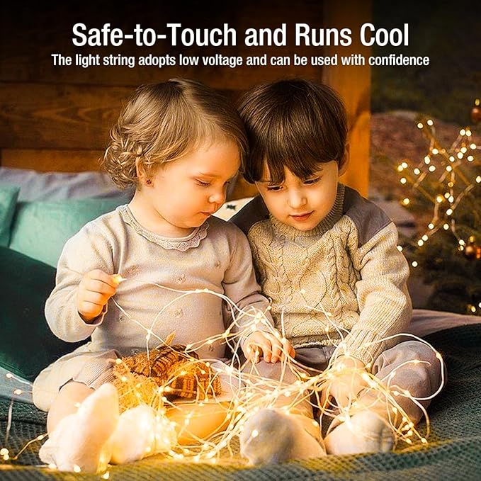10 Pack Battery Operated Fairy Lights 7FT 20 LED Warm White Twinkle String Lights with 3 Modes Waterproof Mini Lights for Mason Jars Wedding Party Christmas Decor